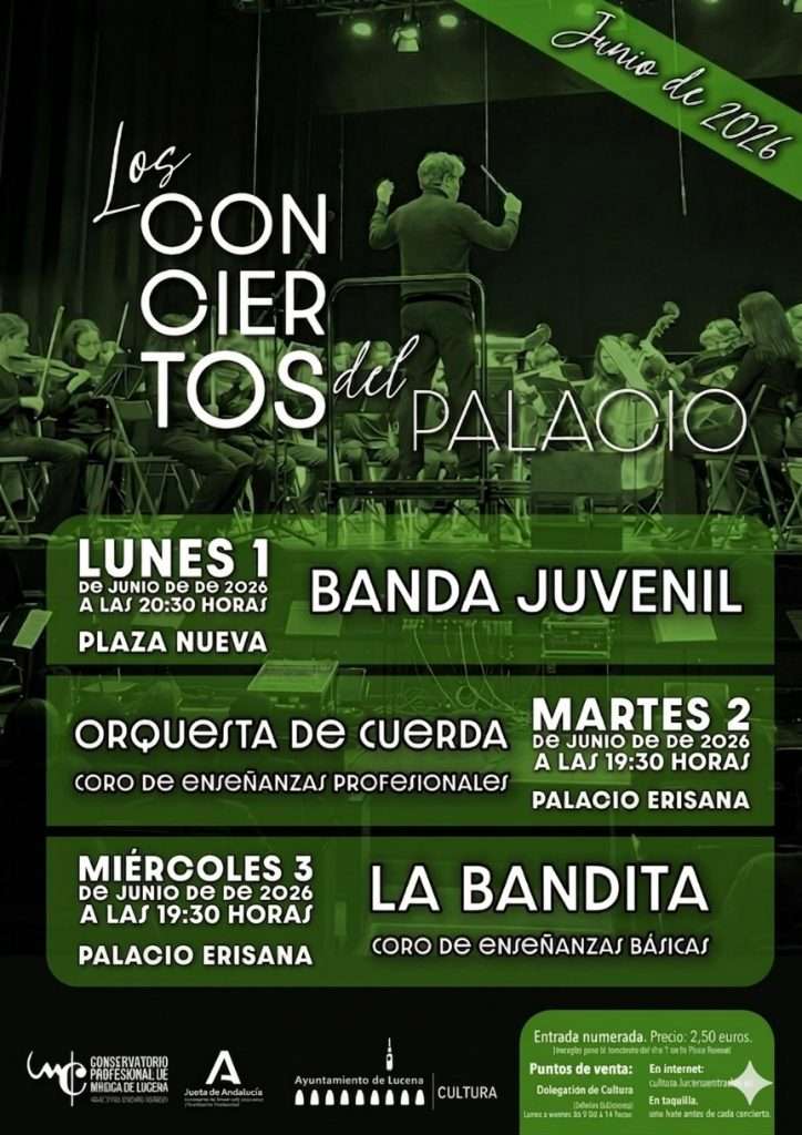 Los conciertos del Palacio – junio 2026 - Lucena