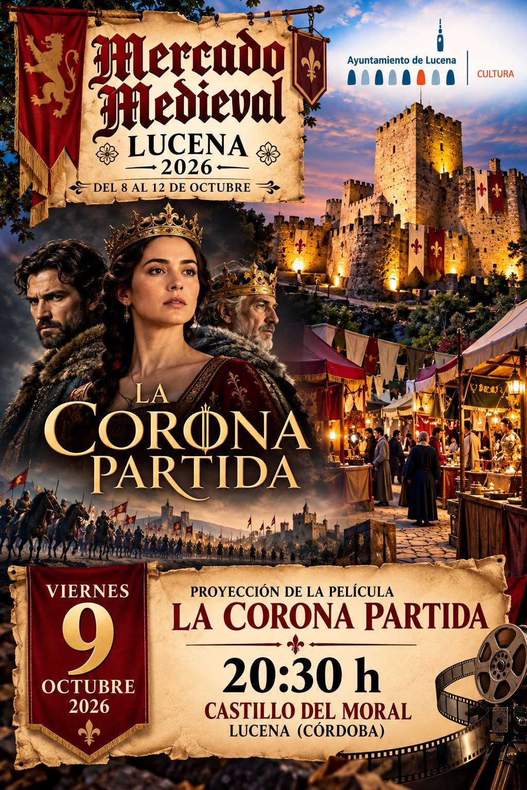 Copia de EL ZOCO DE BOABDIL EL LATIDO MEDIEVAL DE AL-ÁNDALUS”- Cine Histórico: La Corona Partida - Lucena