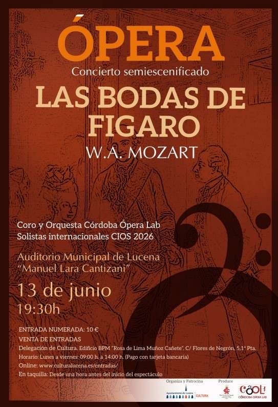 Concierto de Ópera: Las Bodas de Fígaro de W.A. Mozart - Lucena