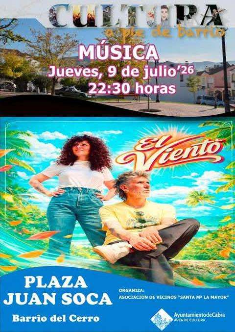 Cultura a pie de barrio: concierto El Viento - Cabra
