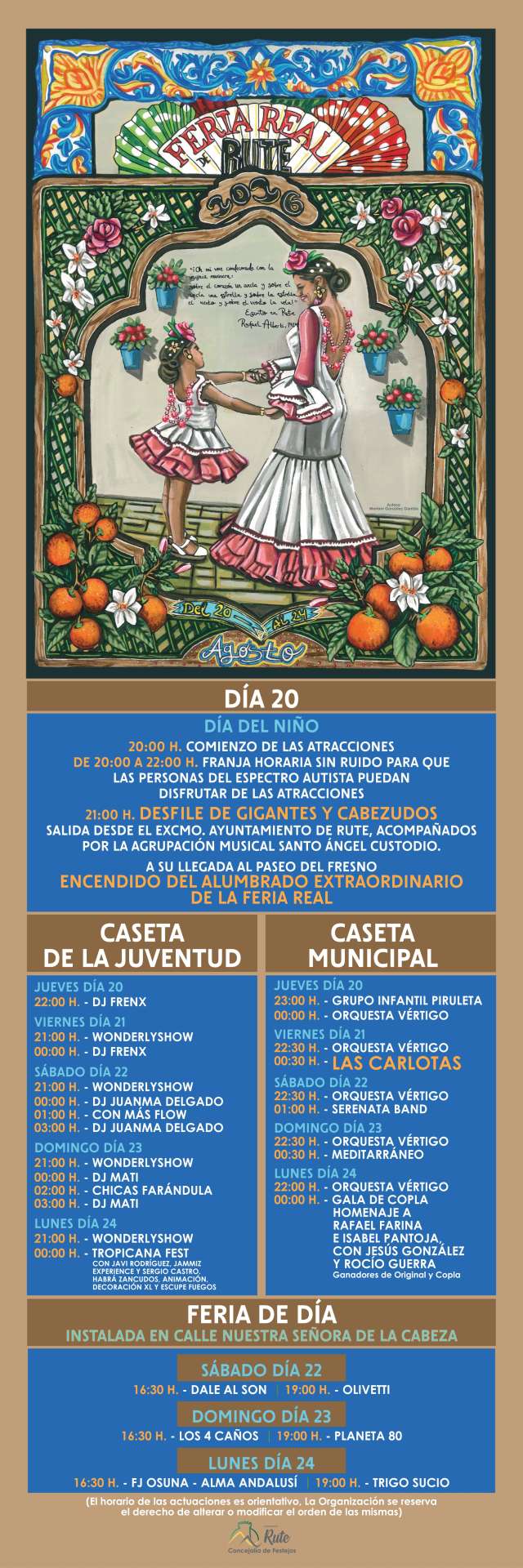 FERIA REAL AGOSTO 2026 - Rute