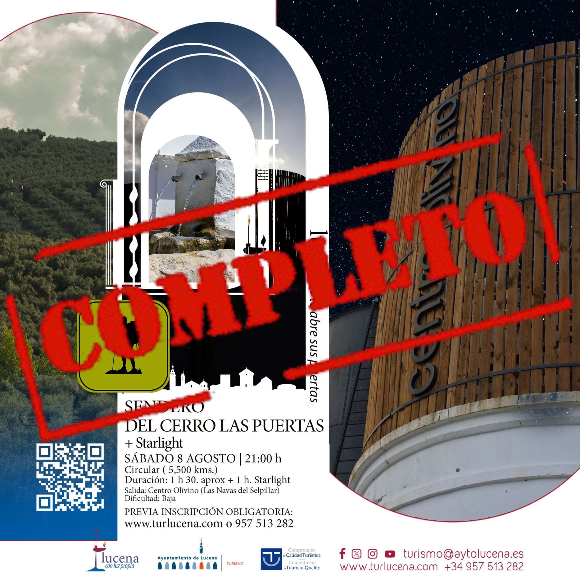 Senderos de Puertas Abiertas: SENDERO DE CERRO LA PUERTAS + Starlight - Lucena