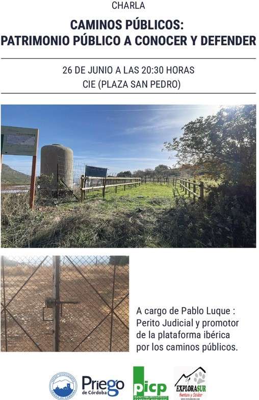 Charla sobre caminos públicos - Priego de Córdoba