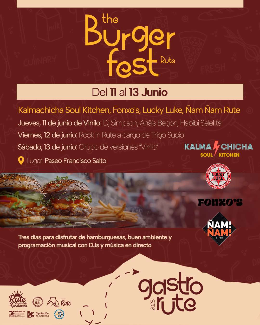 THE BURGER FEST GASTRO RUTE 2026 - Rute