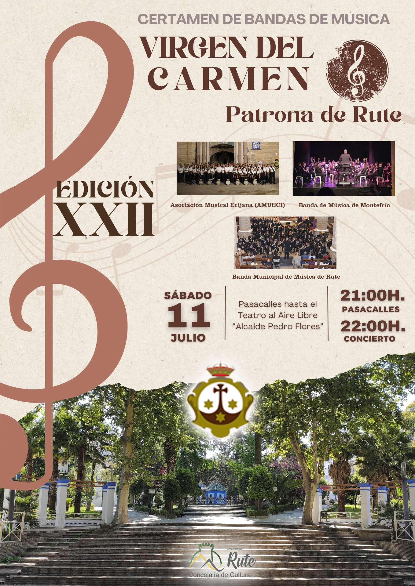 CERTAMEN DE BANDAS DE MUSICA VIRGEN DE LA CARMEN PATRONA DE RUTE - Rute