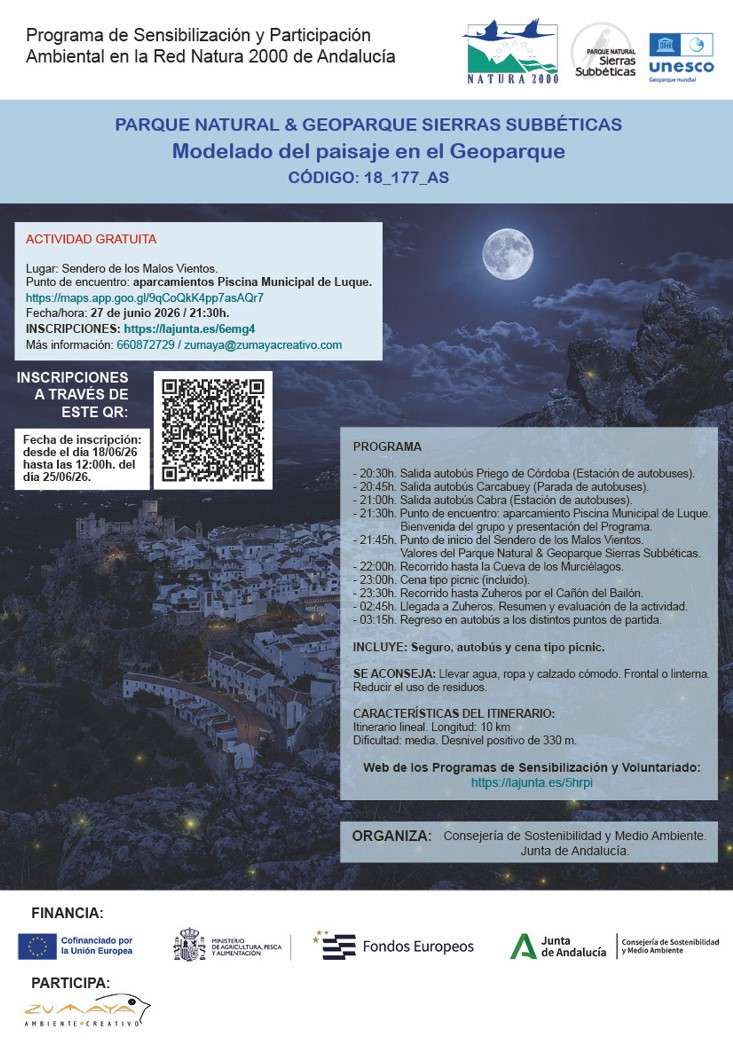 Modelado del Paisaje en el Geoparque Subbética - Priego de Córdoba