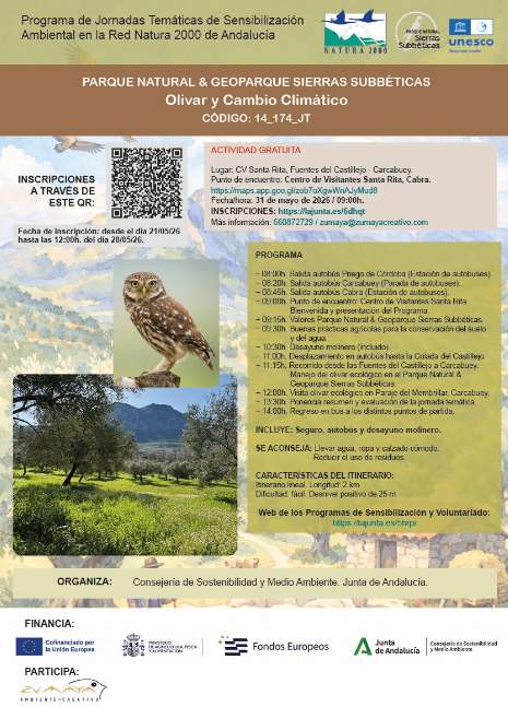 Parque Natural & Geoparque Sierras Subbéticas Olivar y Cambio Climático. - Priego de Córdoba