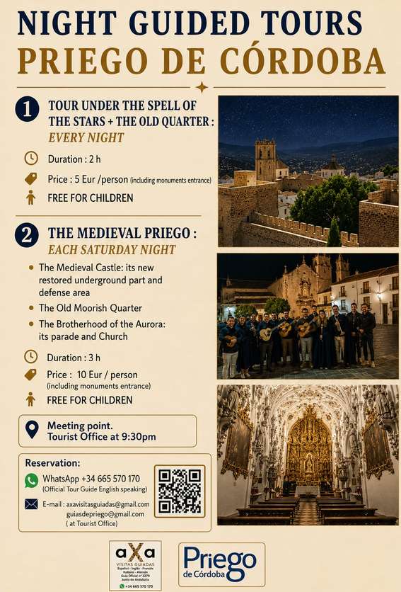Night Guided Tours - Priego de Córdoba