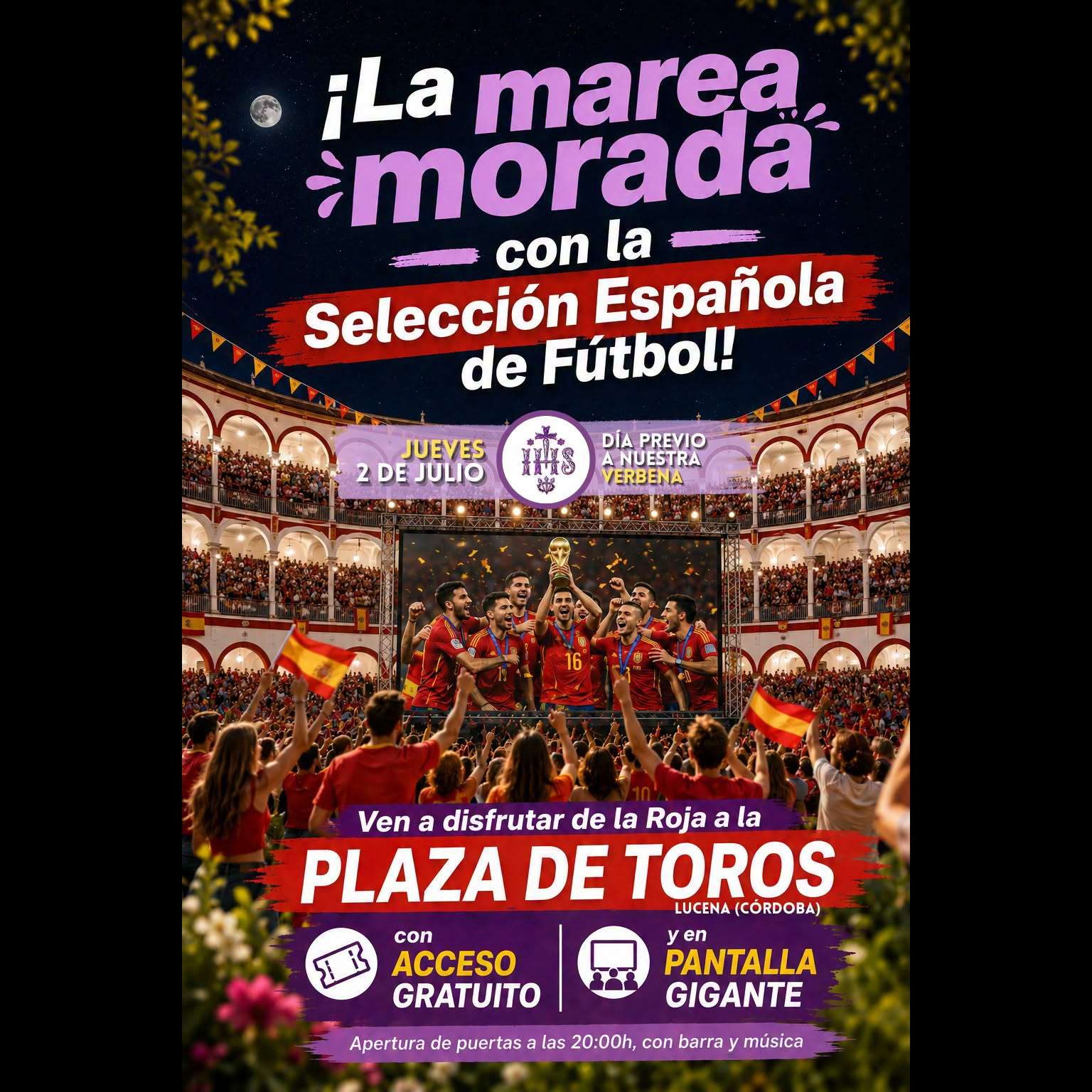 La Marea Morada con la Selección Española - Lucena