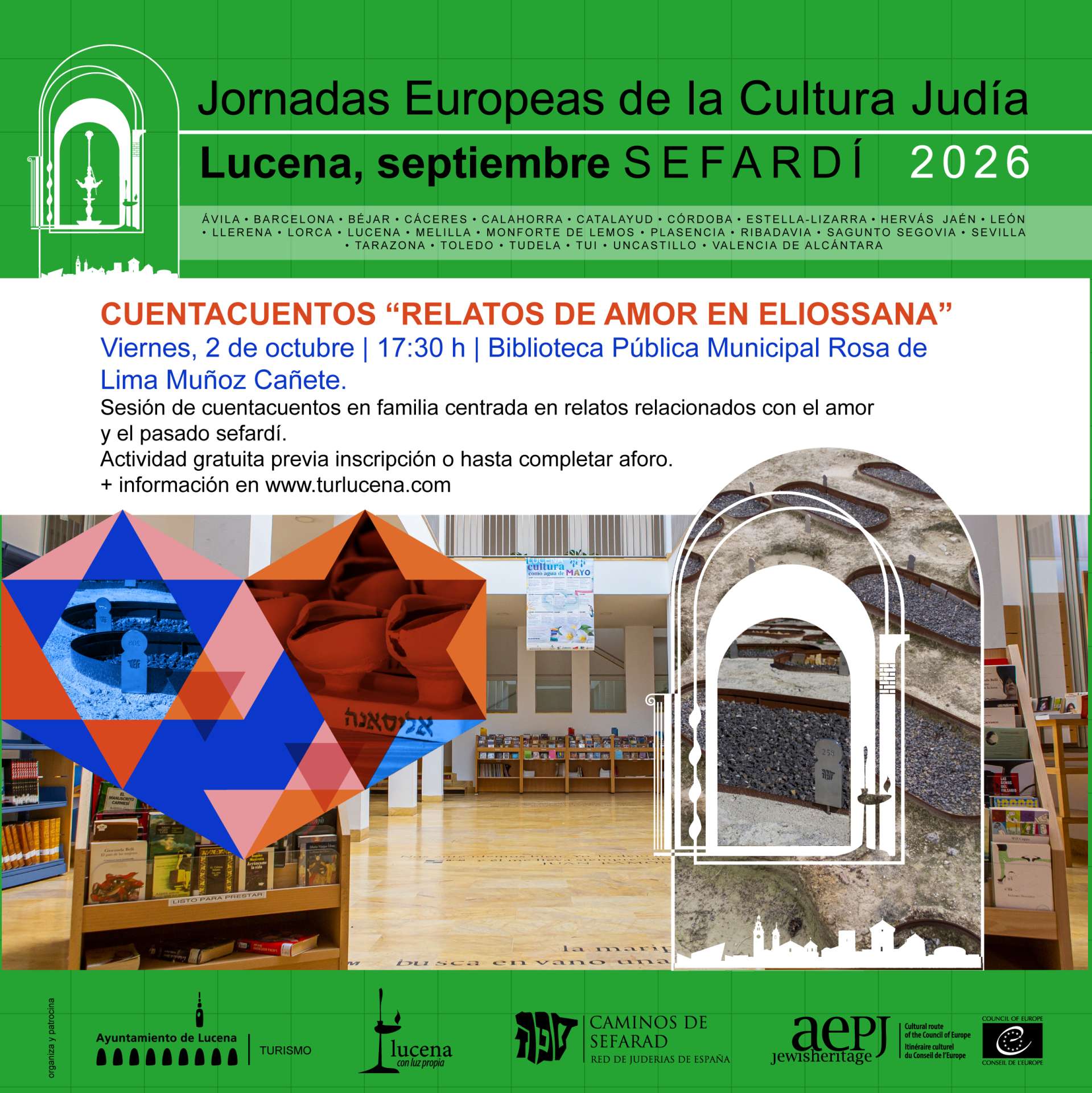 SEPTIEMBRE SEFARDÍ: CUENTACUENTOS “RELATOS DE AMOR EN ELIOSSANA” - Lucena