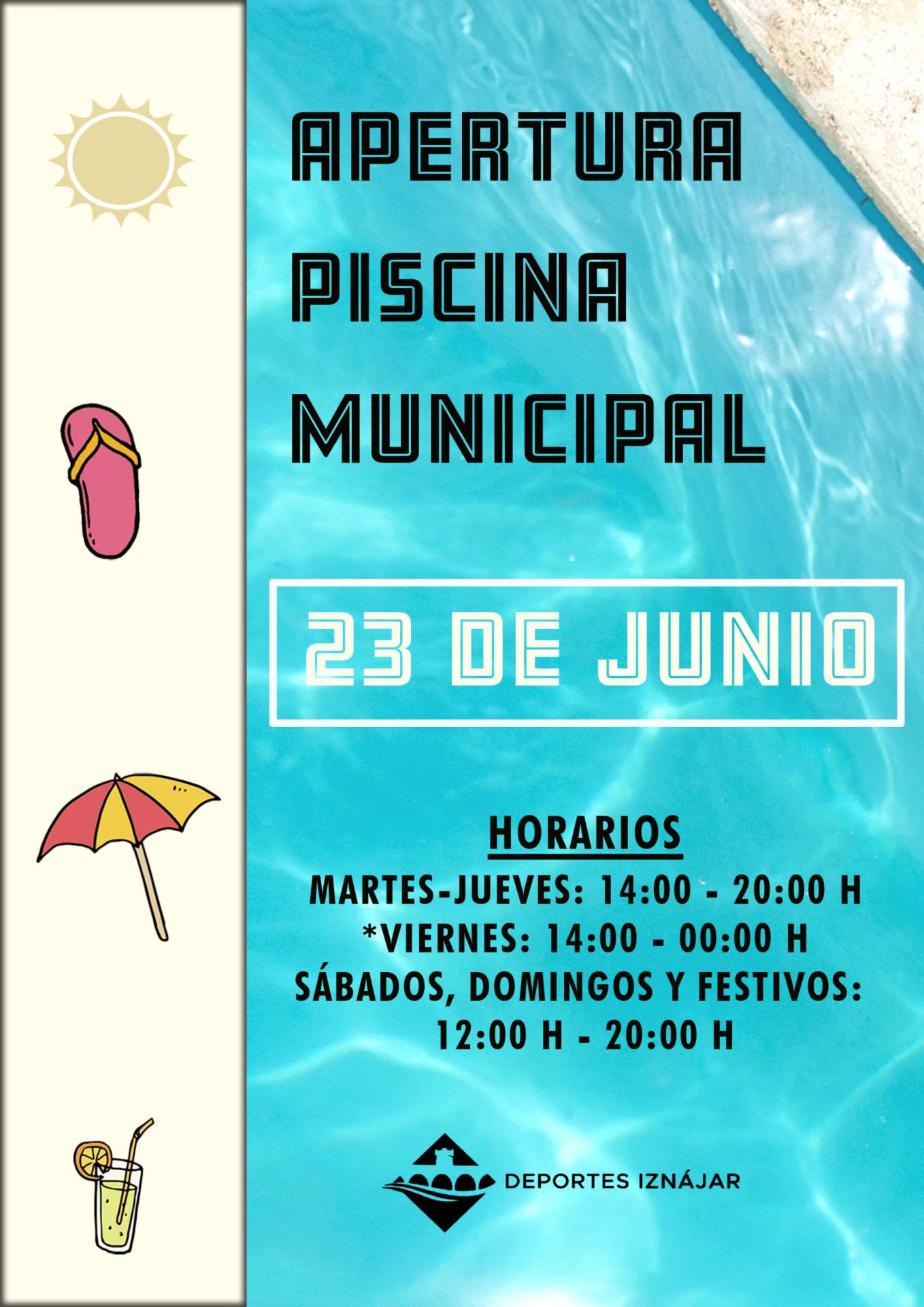La piscina municipal de Iznájar abre el día 23 de junio - Iznájar