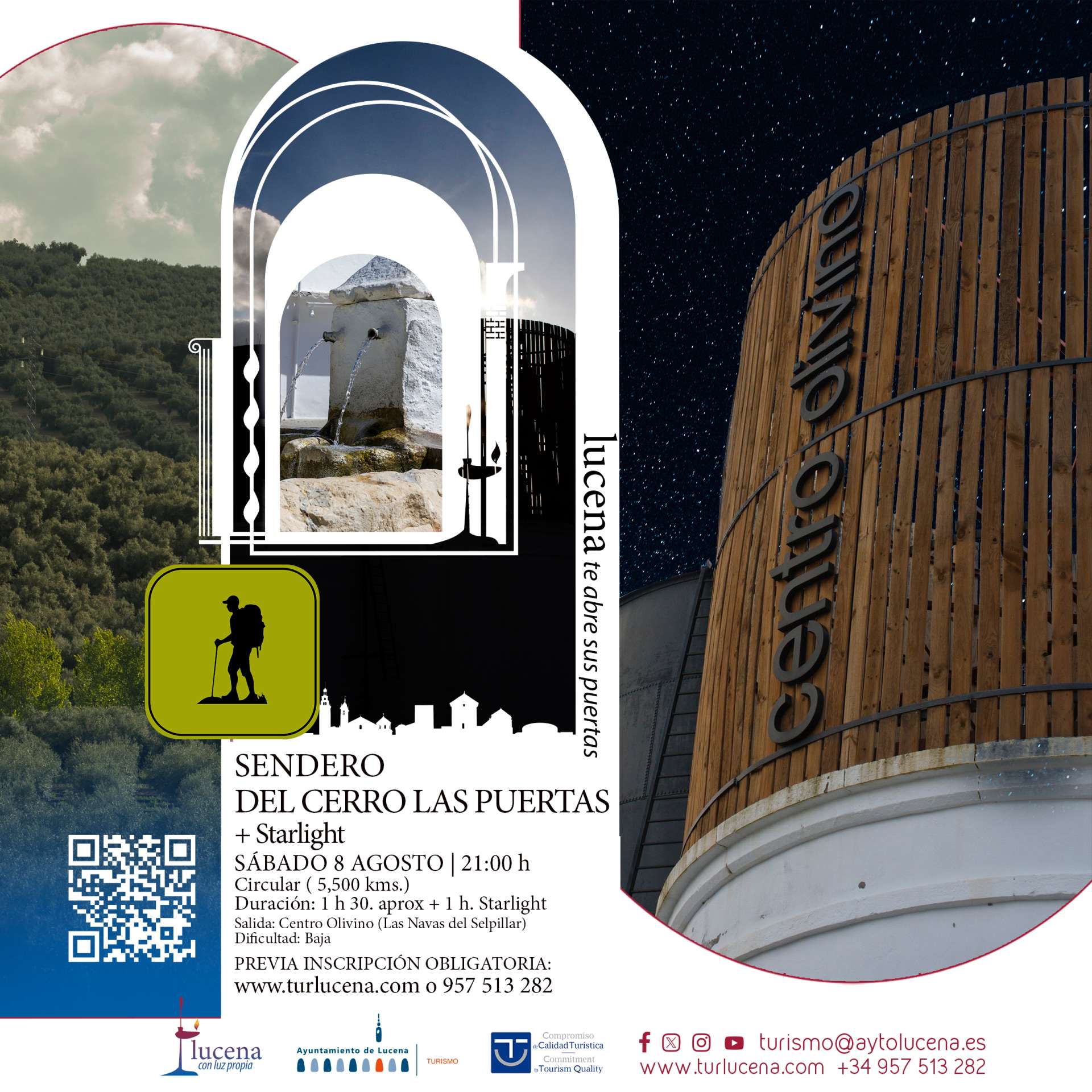 Senderos de Puertas Abiertas: SENDERO DE CERRO LA PUERTAS + Starlight - Lucena