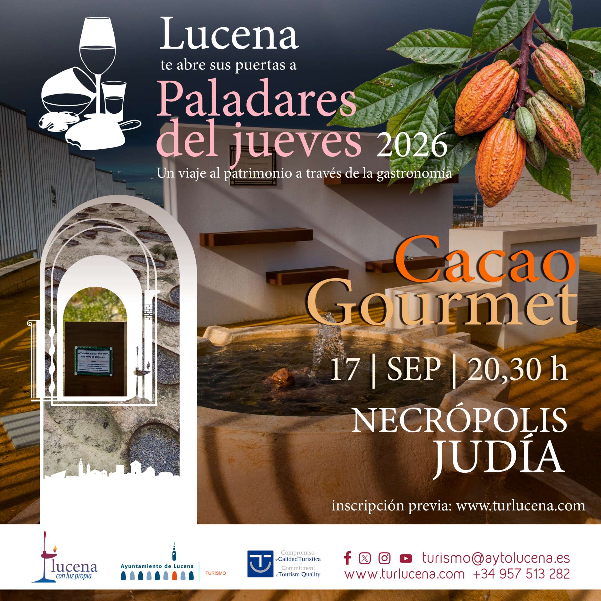 SEPTIEMBRE SEFARD: PALADARES DEL JUEVES - NECRÓPOLIS JUDÍA + CACAO GOURMET - Lucena