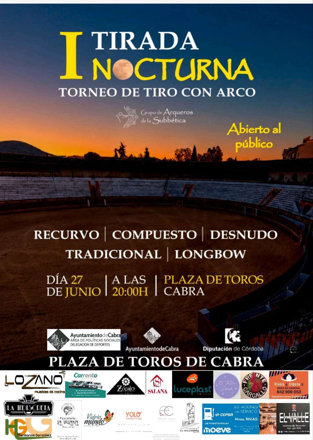 I Tirada Nocturna. Torneo de tiro con arco - Cabra