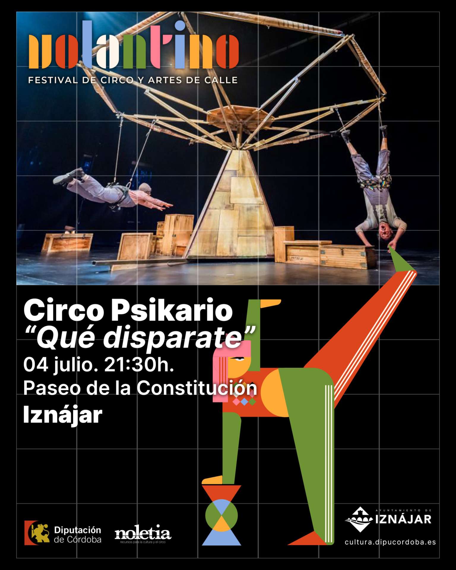 El Festival Volantino regresa a Iznájar con el espectáculo familiar “¡Qué disparate!” - Iznájar