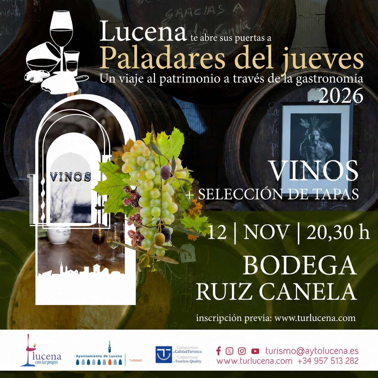 PALADARES DEL JUEVES - BODEGAS DE RUÍZ-CANELA - VINOS + SELECCIÓN DE TAPAS - Lucena
