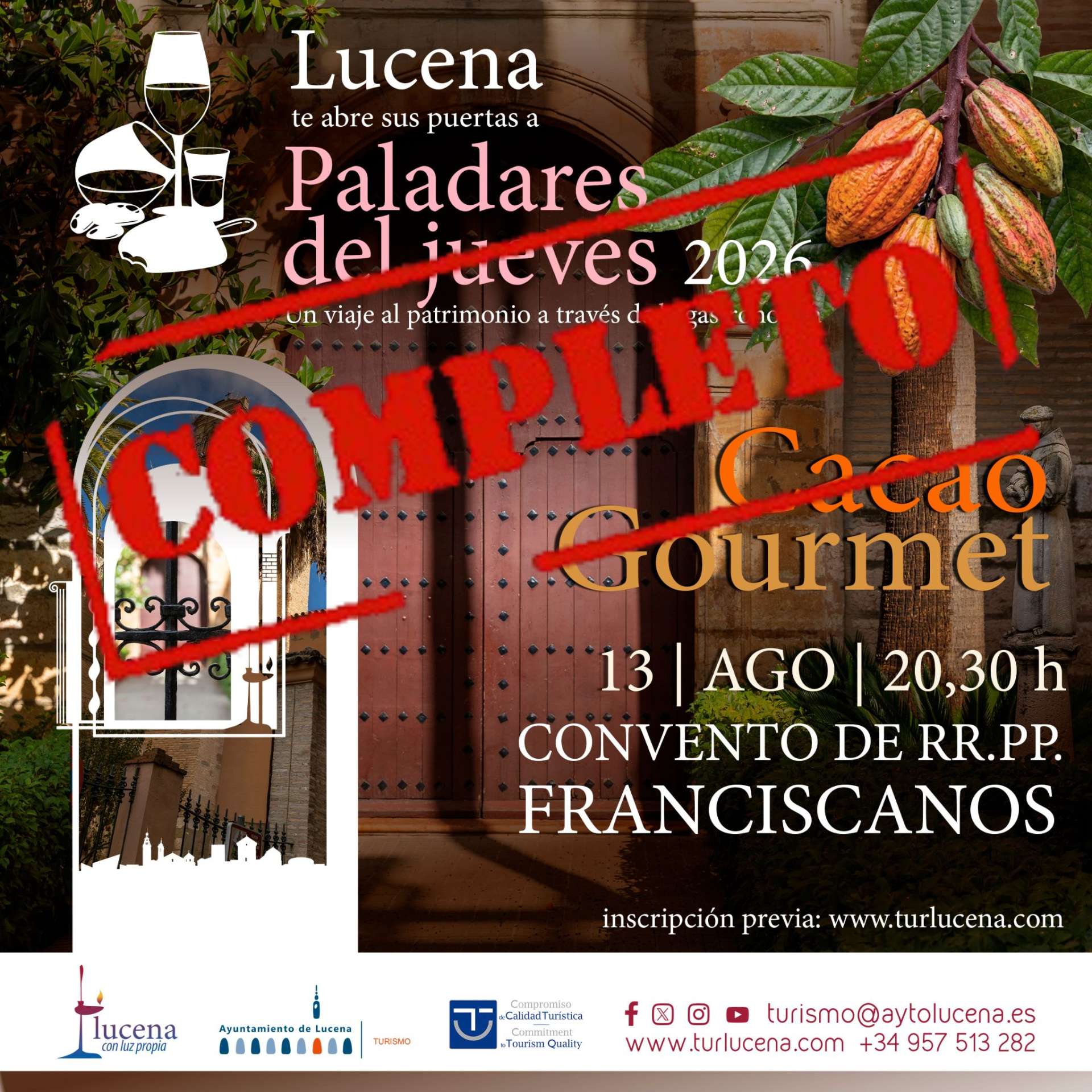 PALADARES DEL JUEVES - IGLESIA Y CLAUSTRO MADRE DE DIOS + CACAO GOURMET - Lucena