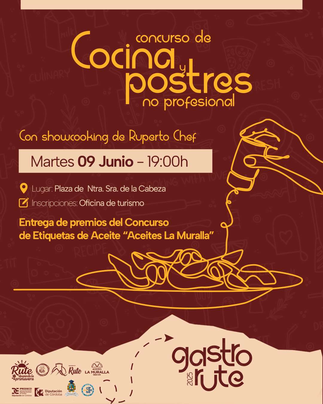 CONCURSO DE COCINA Y POSTRES NO PROFESIONAL GASTRO RUTE 2026 - Rute