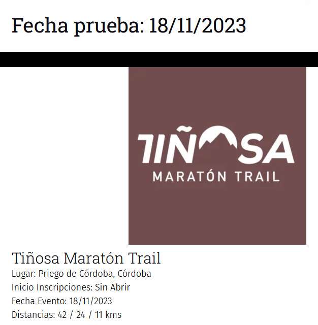 Tiñosa Maratón Trail