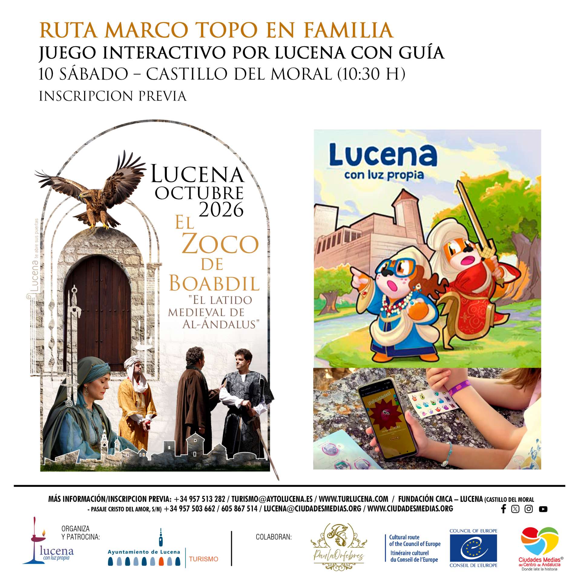 RUTA MARCO TOPO EN FAMILIA EL ZOCO DE BOABDIL EL LATIDO MEDIEVAL DE AL-ÁNDALUS”- - Lucena