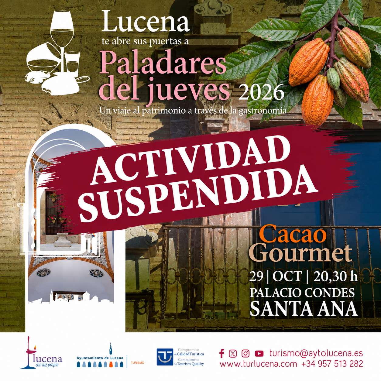 PALADARES DEL JUEVES - CASA DE LOS MORA - CACAO GOURMET - Lucena