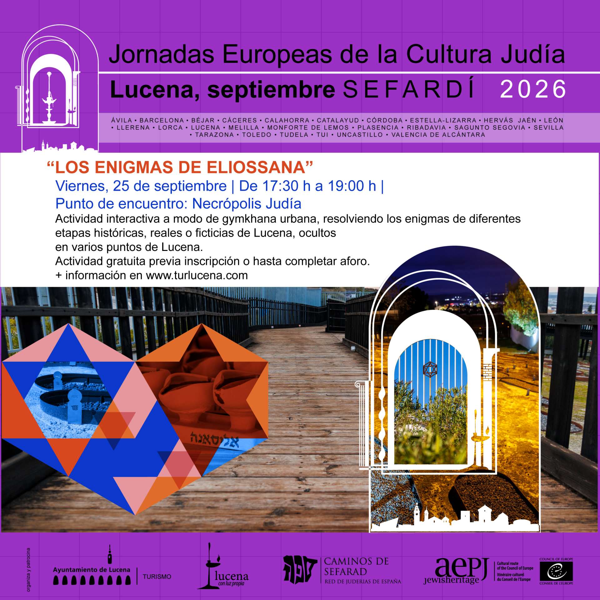 SEPTIEMBRE SEFARDÍ: GYMKANA “LOS ENIGMAS DE ELIOSSANA” - Lucena