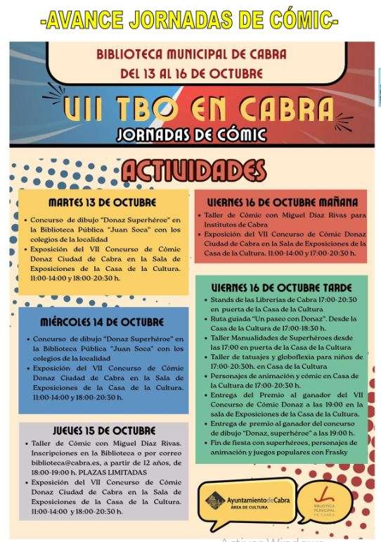 VII TBO EN CABRA JORNADAS DE CÓMIC - Cabra