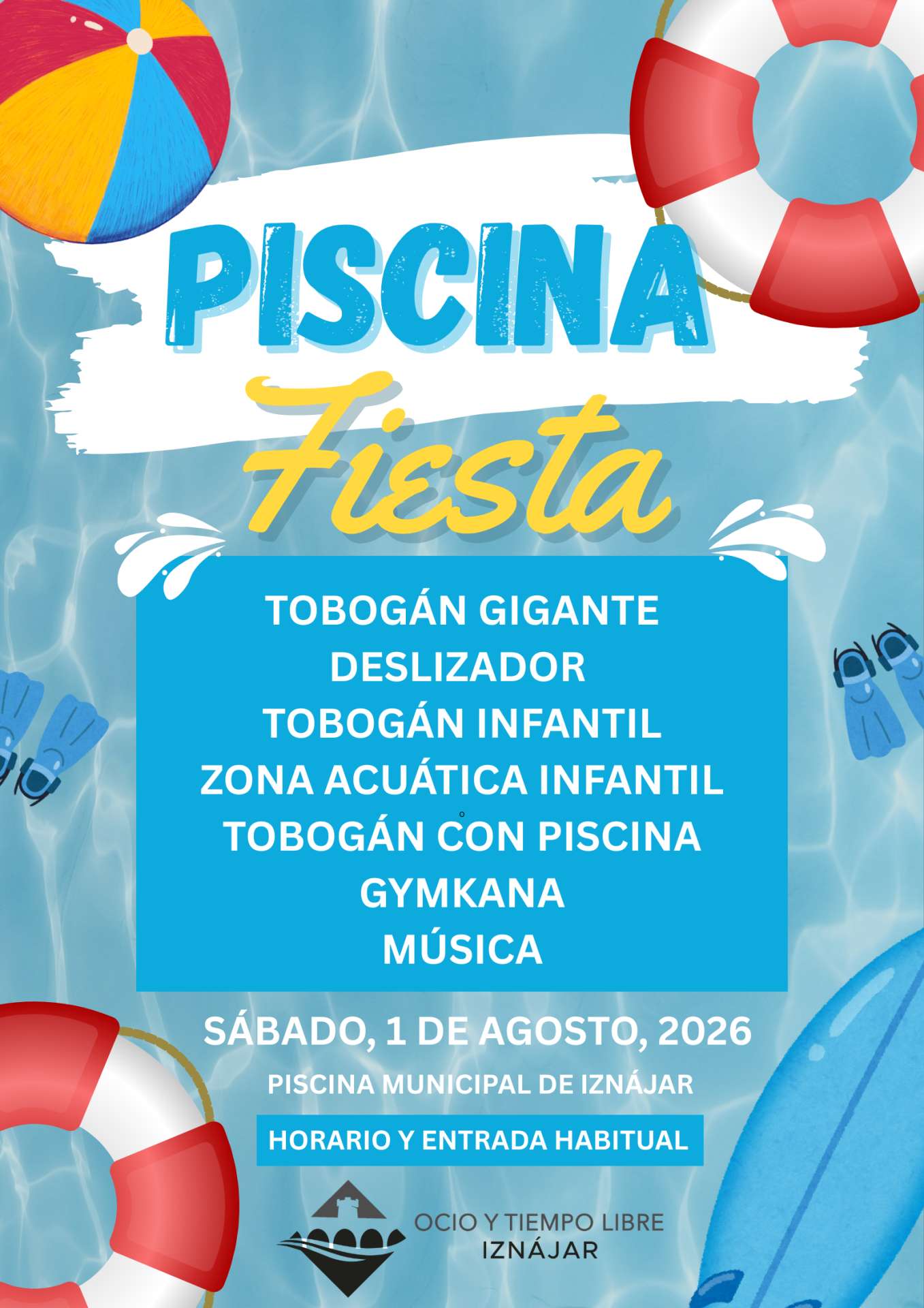 Fiesta de hinchables en la piscina municipal - Iznájar