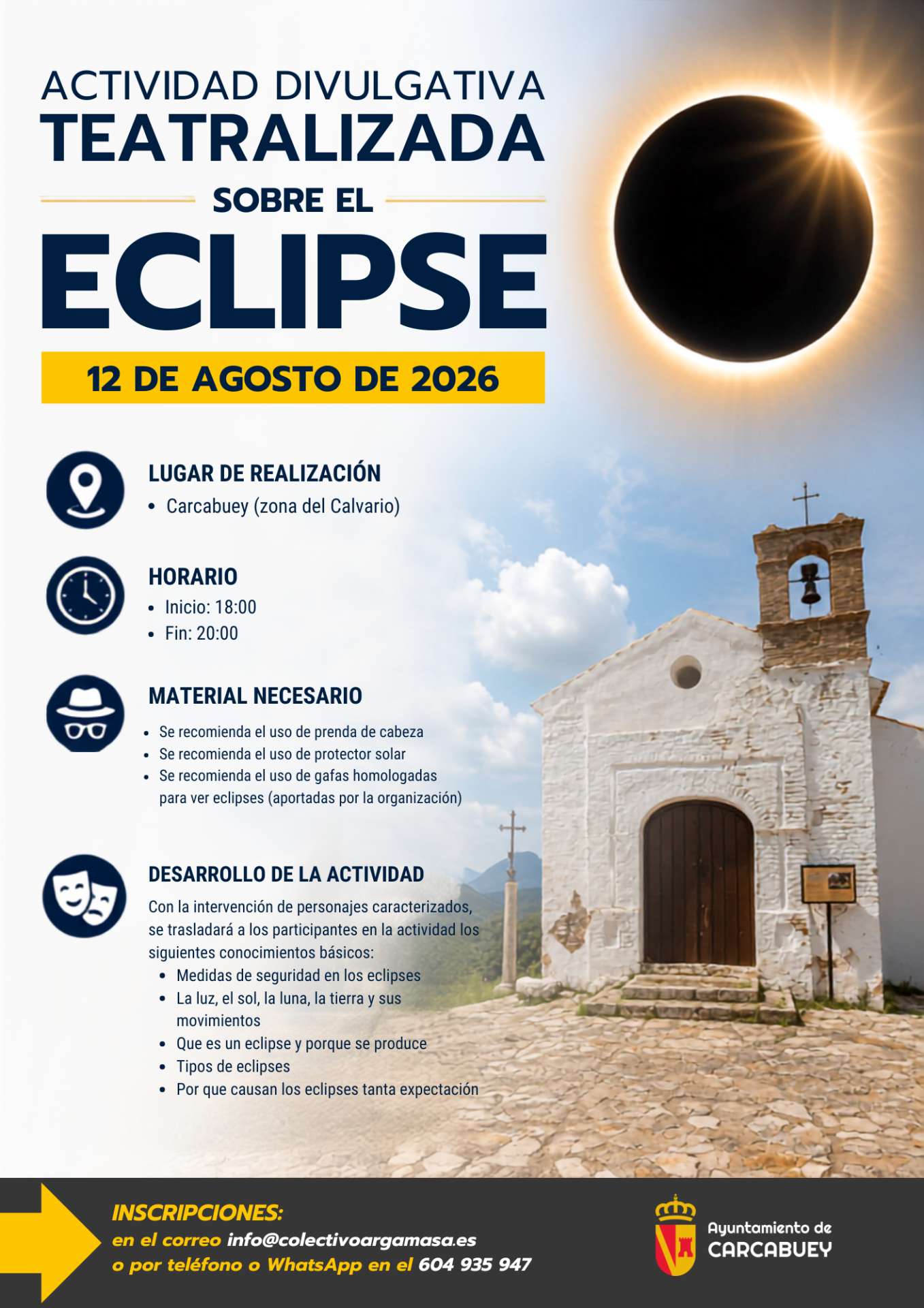 Actividad divulgativa teatralizada sobre el eclipse - Carcabuey