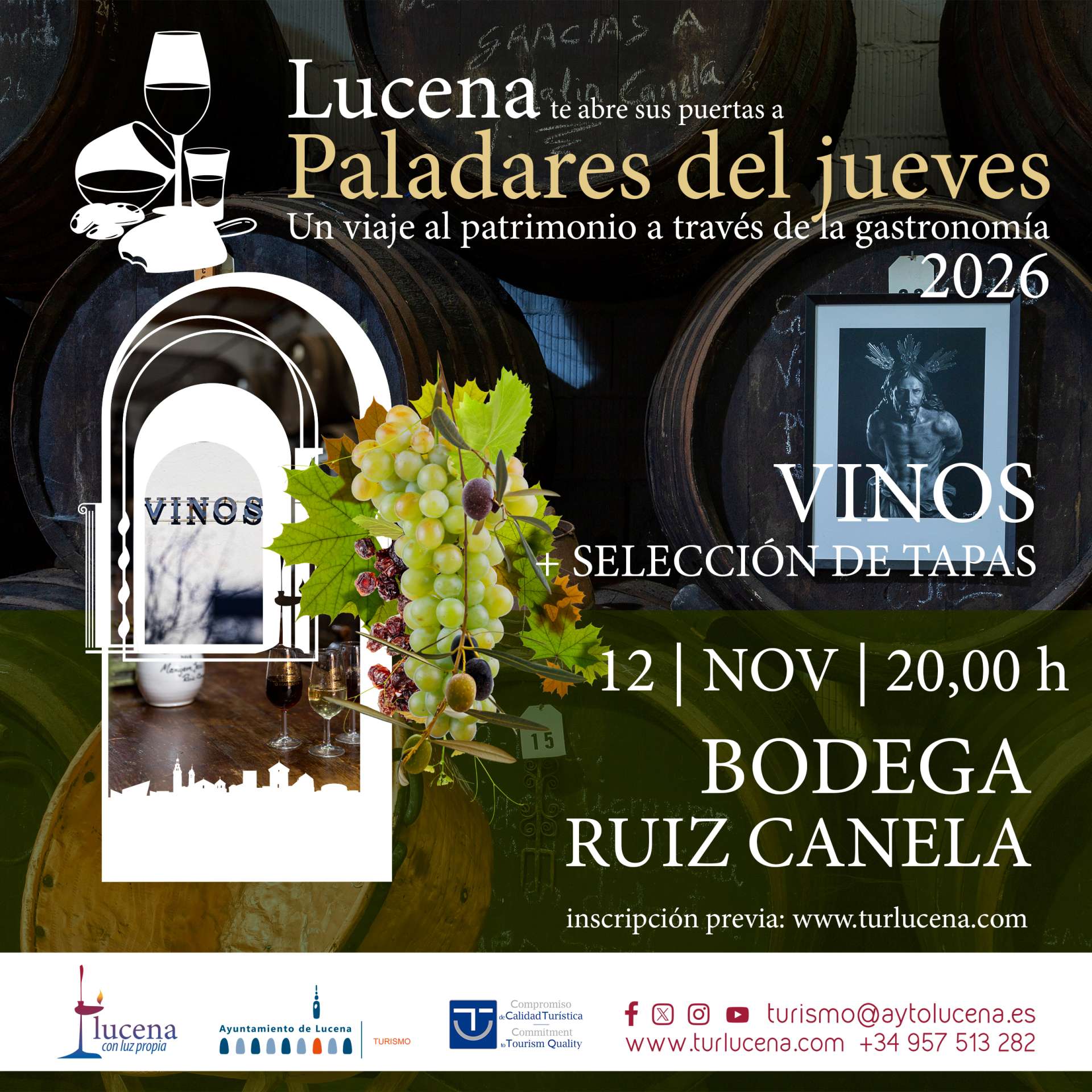 PALADARES DEL JUEVES - BODEGAS DE RUÍZ-CANELA - VINOS + SELECCIÓN DE TAPAS - Lucena