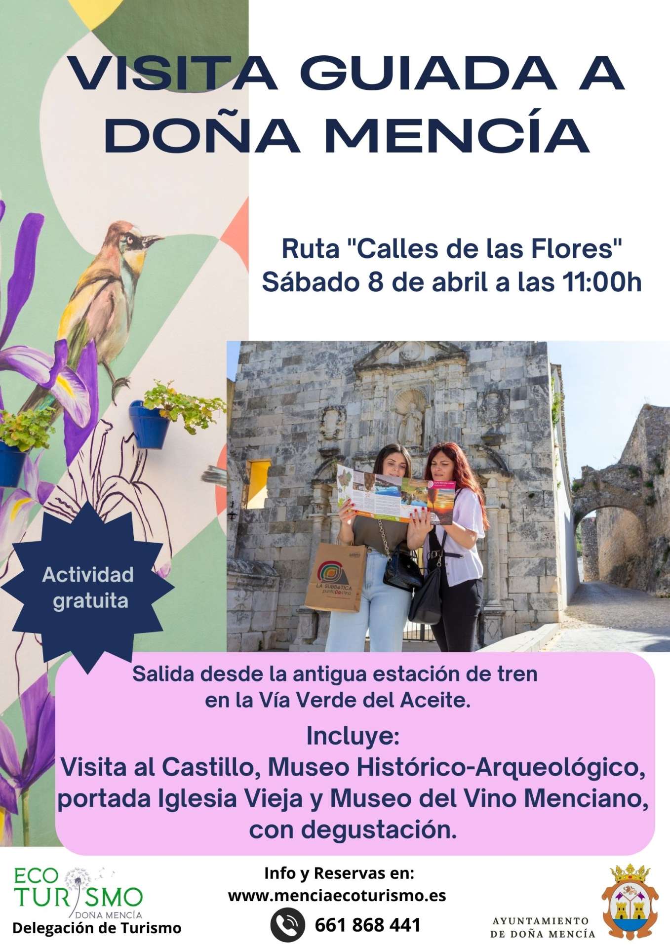 Visita guiada a Doña Mencía, ruta "Calles de las Flores"