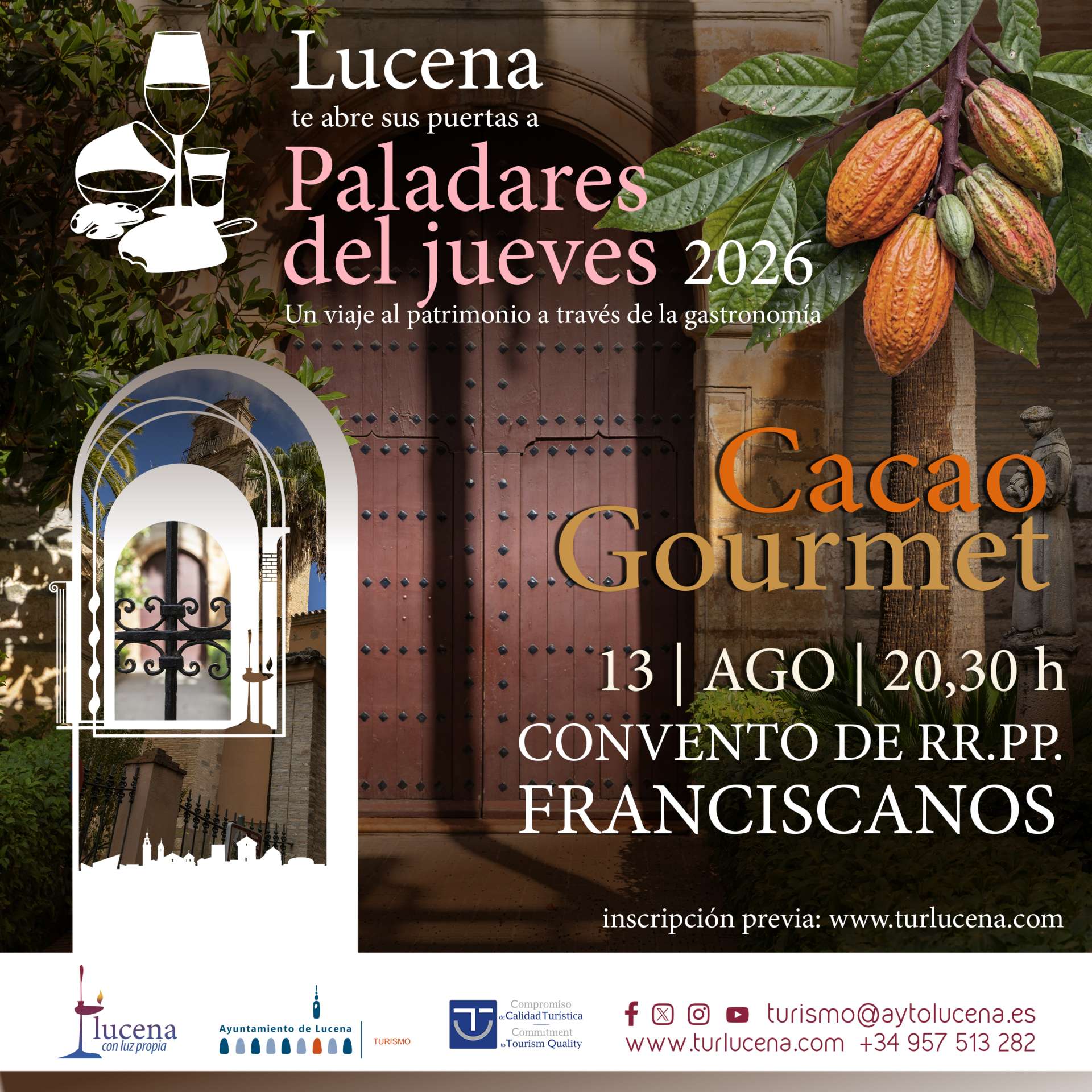 PALADARES DEL JUEVES - IGLESIA Y CLAUSTRO MADRE DE DIOS + CACAO GOURMET - Lucena