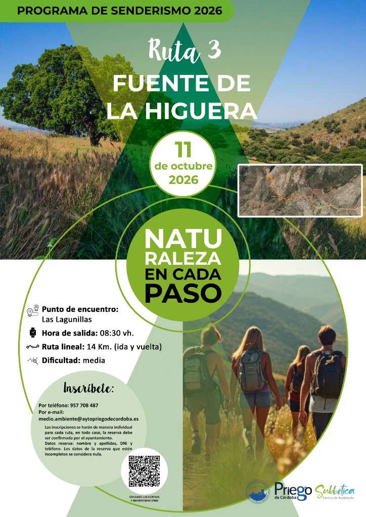 Ruta de senderismo: Fuente de la Higuera - Priego de Córdoba