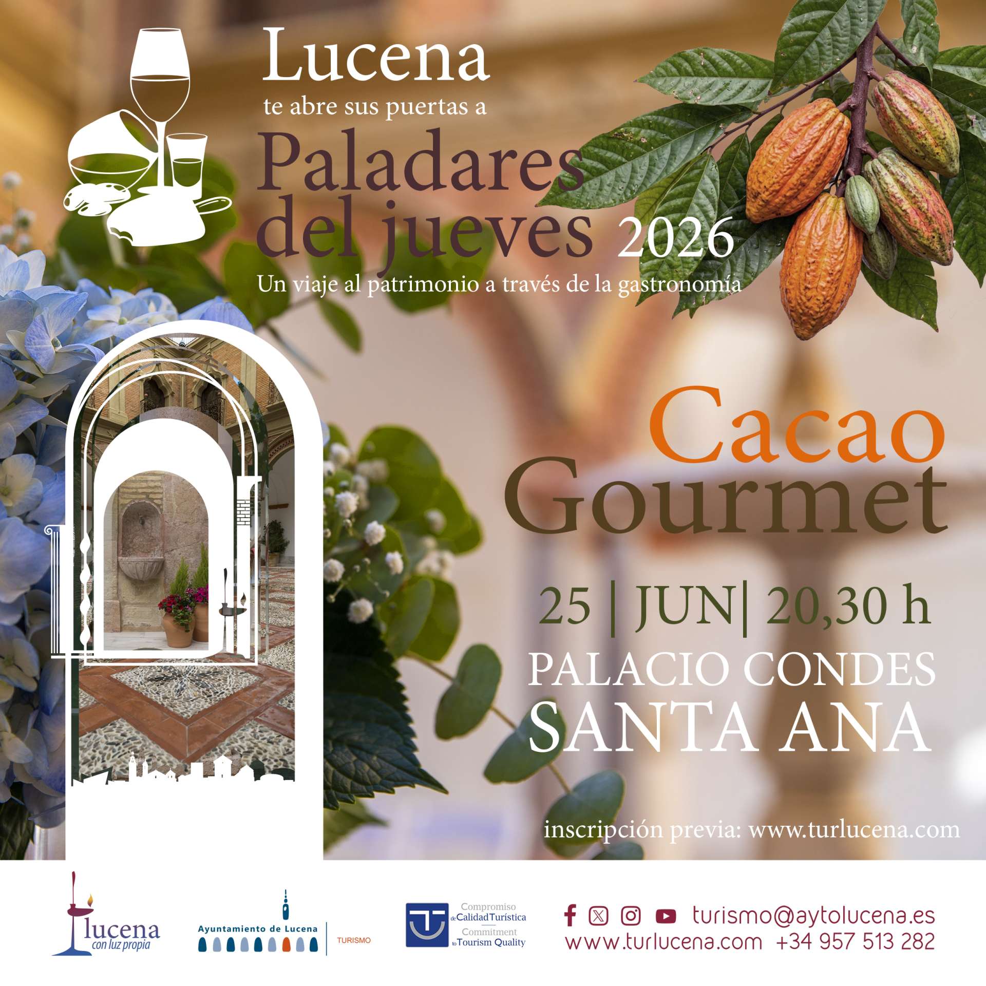 PALADARES DEL JUEVES - PALACIO DE LOS CONDES DE SANTA ANA - CACAO GOURMET - Lucena