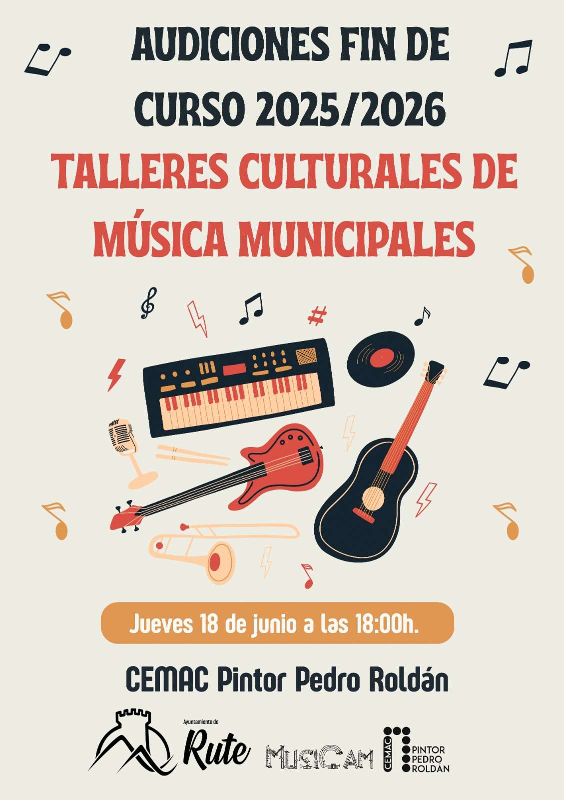 AUDICIONES DE LOS ALUMNOS DE LOS TALLERES MUNICIPALES DE MÚSICA - Rute
