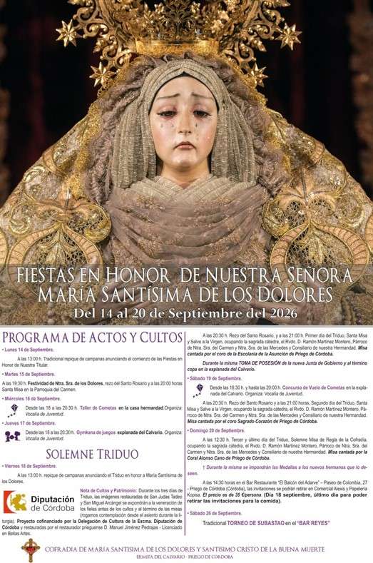 Fiestas en Honor de Nuestra Señora María Santísima de los Dolores - Priego de Córdoba