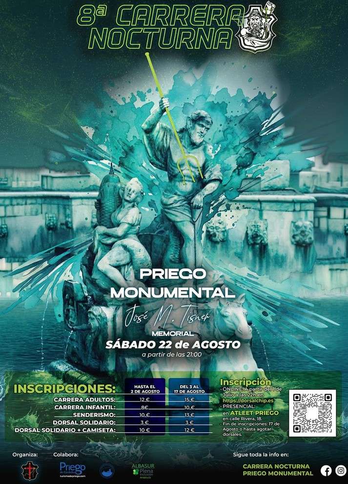 Carrera Nocturna Priego Monumental Memorial José María Tisner 2026 - Priego de Córdoba