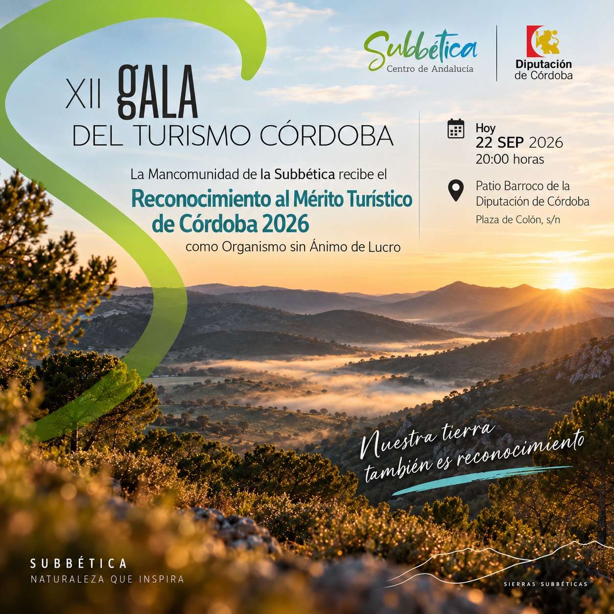 LA MANCOMUNIDAD DE LA SUBBÉTICA, DE ENHORABUENA POR SU RECONOCIMIENTO AL MÉRITO TURÍSTICO EN LA XII GALA DE TURISMO DE C