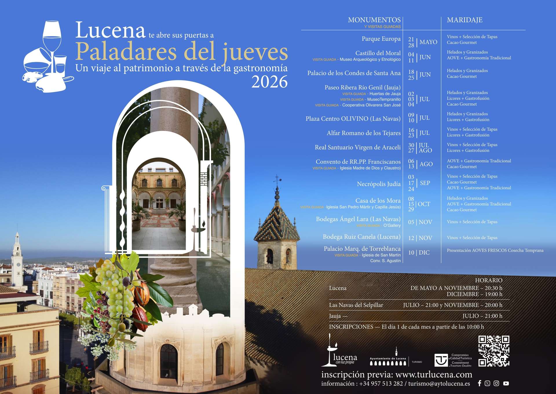 Lucena abre sus puertas a un viaje singular por el patrimonio y la gastronomía con “Paladares del Jueves” - Blog