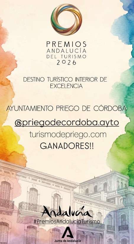 PRIEGO DE CÓRDOBA GANA EL PREMIO “ANDALUCÍA DEL TURISMO 2026” - Blog