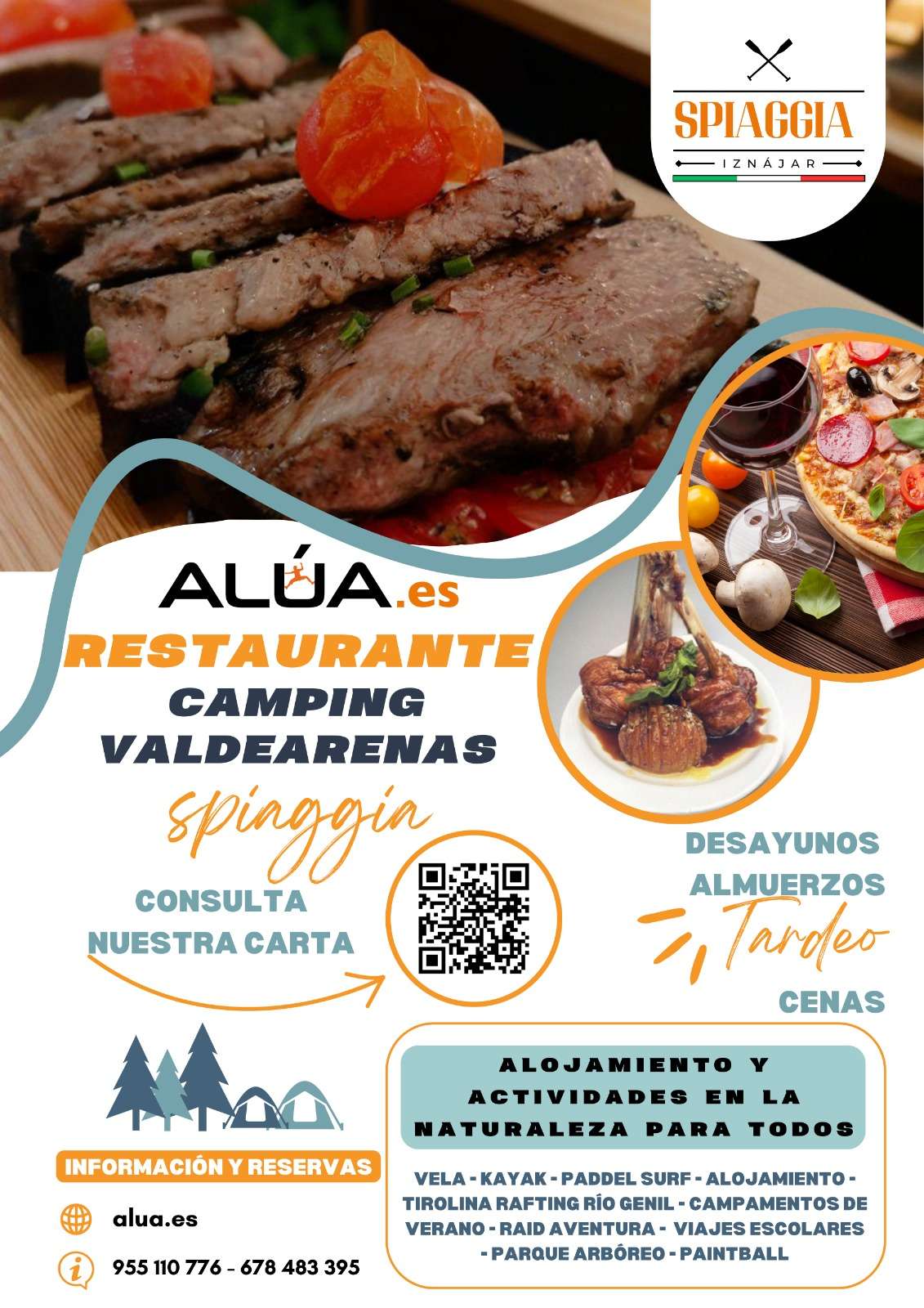 Restaurante SPIAGGIA Iznájar - camping nuevo Valdearenas